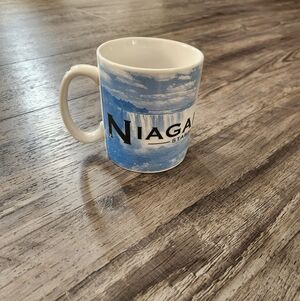 Starbucks Niagara Falls Blue and White Mug Series One 2005